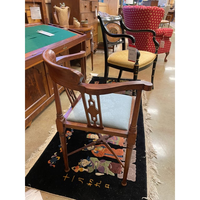 Traditional Brandt Georgian-Style Mahogany Corner Chair For Sale - Image 3 of 8