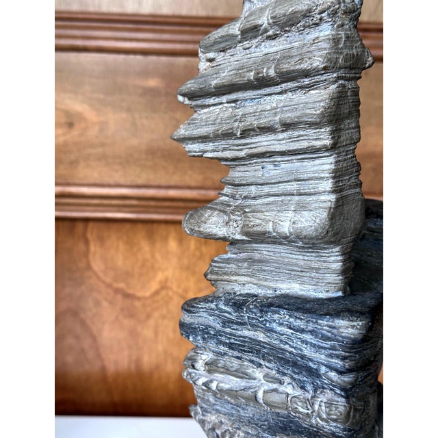Chinese Chinese Scholar Stone Wuling Rock on Stand For Sale - Image 3 of 14