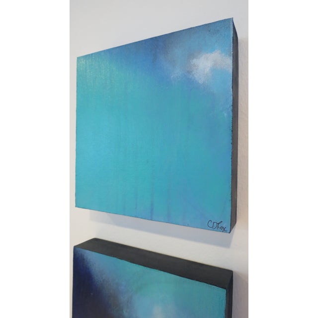 Pair Small Scale Abstract Paintings on Wood by C. Damien Fox 2025 For Sale - Image 4 of 6