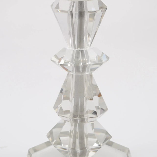 Crystal Glass Table Lamp, 1970s For Sale - Image 4 of 6