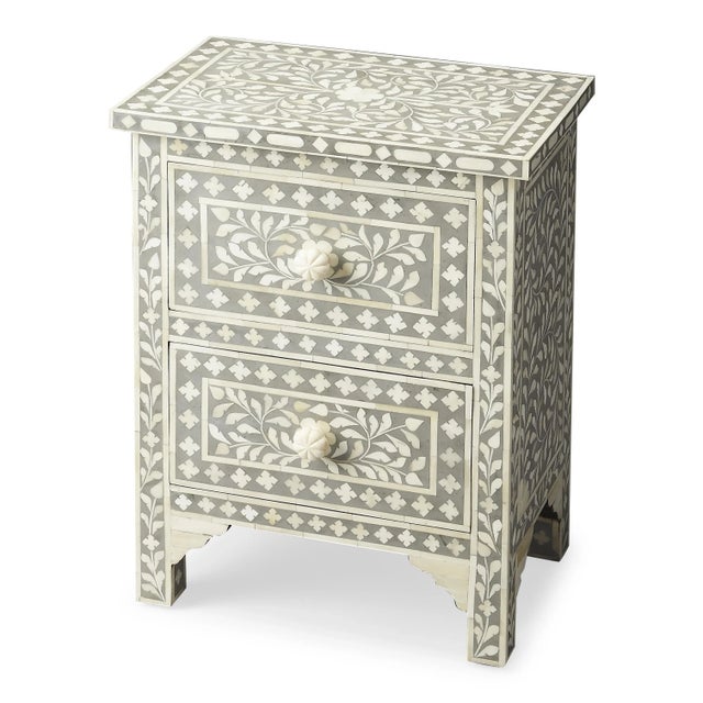 Vivienne Grey Bone Inlay Accent Chest, Gray For Sale In Chicago - Image 6 of 6
