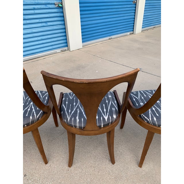 Vintage Kindel Dining Chairs With Silk Ikat Upholstery Set Of 6 Chairish