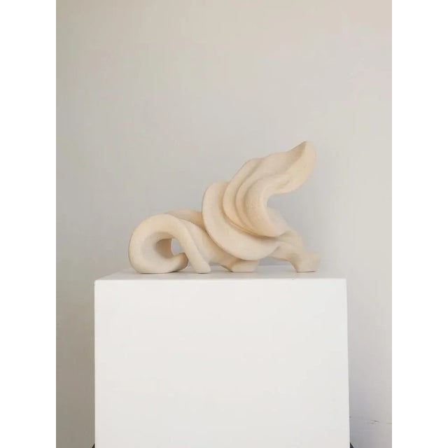 Ceramic Floating Echo Sculpture in Stoneware Clay by Aleksandra Krasnopolska For Sale - Image 12 of 14
