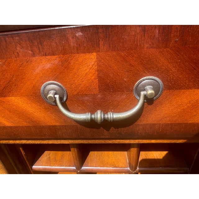 Wood Vintage Ethan Allen Signature Series Tuscany Wine Rack Cabinet For Sale - Image 7 of 10