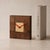 Brown Late 20th Century Solid Walnut Desk Clock With Brass Center Plate For Sale - Image 8 of 12
