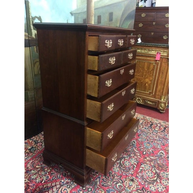 Vintage Pennsylvania House Tall Dresser, Chest on Chest For Sale - Image 6 of 13