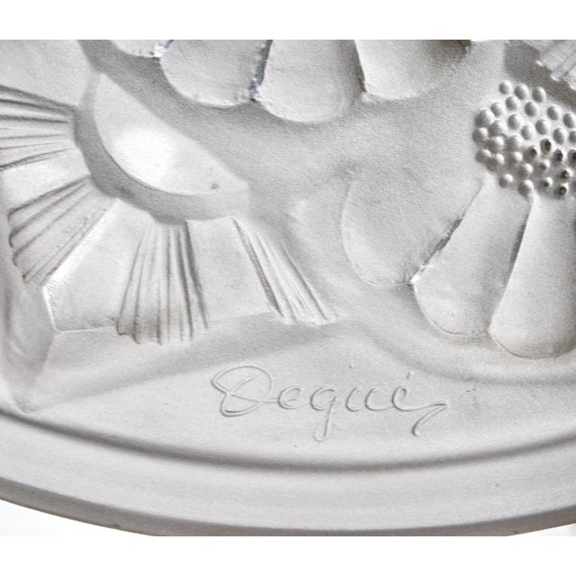 1930s Degue & Hubens French Art Deco Floral Flush Mount - 5 Available For Sale - Image 6 of 9