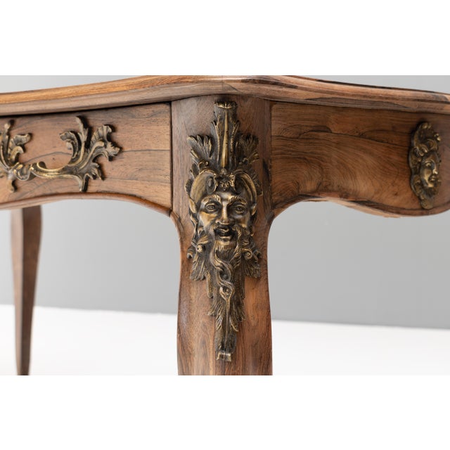 Wood Antique Flat Desk, 1860 For Sale - Image 7 of 12