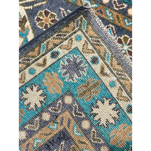 Tribal Hand-Knotted Kazak Rug 4'0" X 5'9" For Sale - Image 3 of 5