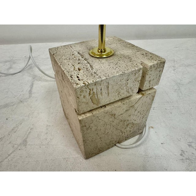 Vintage Italian Travertine Lamp by Fratelli Manelli, 1970s For Sale - Image 14 of 18