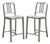 Pair of Emeco 'Navy' Bar Counter Stools in Brushed Aluminum For Sale