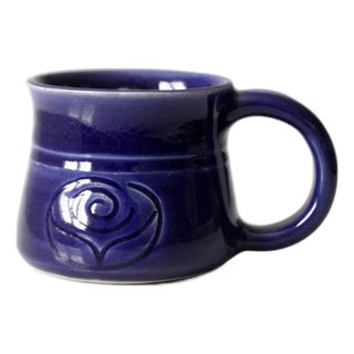Vintage Organic Modern Studio Pottery Mug For Sale
