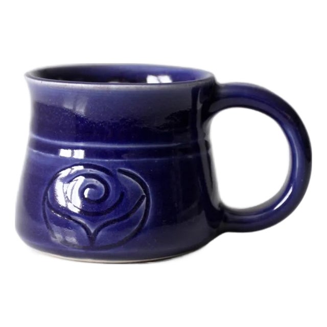 Vintage Organic Modern Studio Pottery Mug For Sale