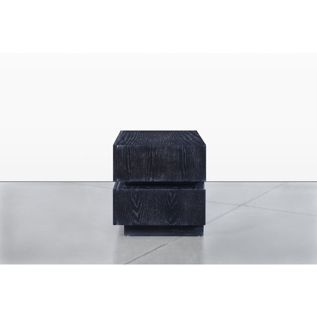 Vintage Black Cerused Nightstands by Steve Chase For Sale - Image 14 of 14