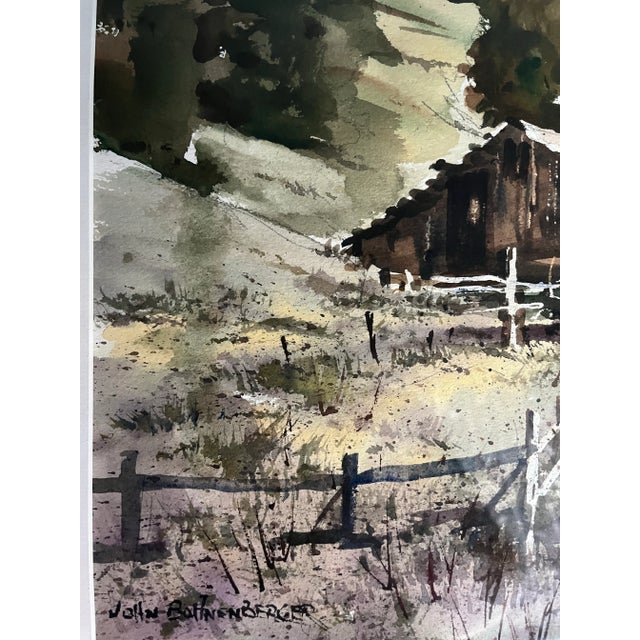 Watercolor Landscape by John Bohnenberger (1926-2012) For Sale - Image 4 of 9