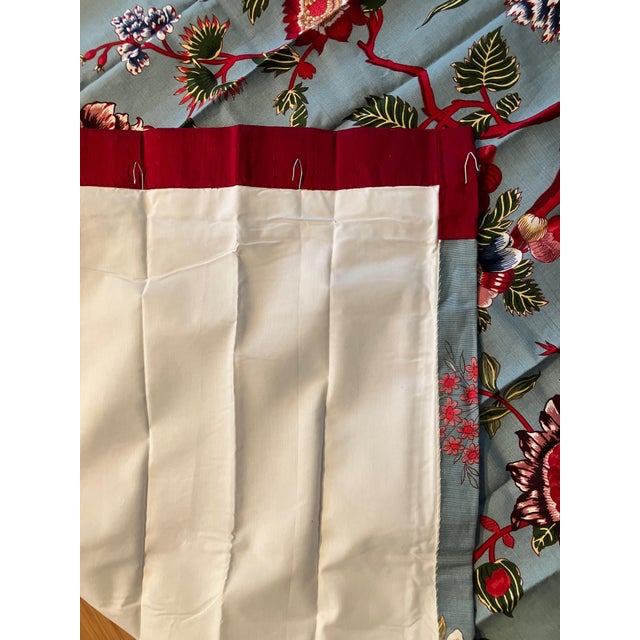 Textile Mid 20th Century Scalamandre Floral Drapes - Set of 4 For Sale - Image 7 of 7