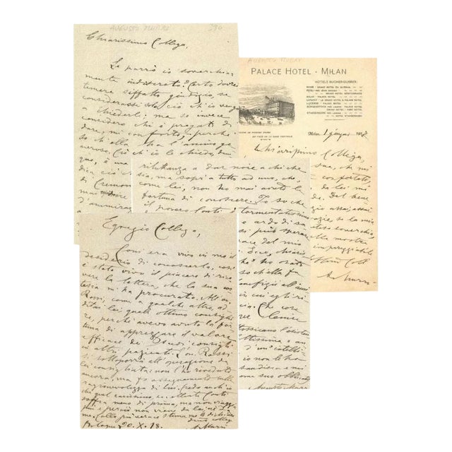 Augusto Murri - Correspondence - 1917 For Sale