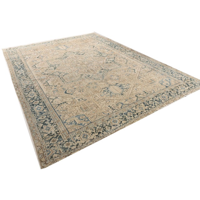 Tan Vintage Rug 10ft 7in X 13ft 9in For Sale - Image 8 of 8