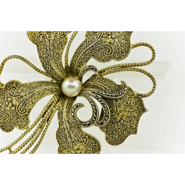 Large Flower Brooch by Theodor Fahrner, Germany, 1935 For Sale - Image 6 of 7