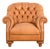 Baker Furniture Stately Homes Collection Late Victorian Tufted Leather Club Chair For Sale