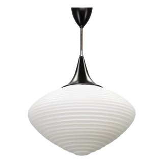 Mid-Century Modern Ribbed Glass Pendant by Kamenický Šenov, 1970s For Sale