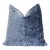 Wedgewood Blue Chenille 20x20 Throw Pillow With Feather Down Insert For Sale