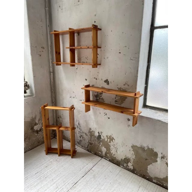 Pine Wall Shelf in the Style of Maison Regain For Sale - Image 4 of 18