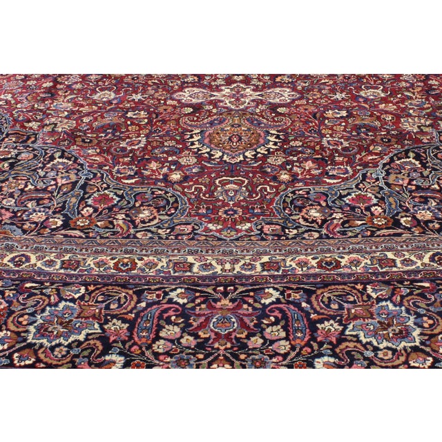 Antique Persian Mashhad Rug, 15'09 X 19'00 For Sale In Dallas - Image 6 of 10
