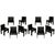 Mid-Century Modern Vintage Black Lacquered Monk Dining Chair by Tobia & Afra Scarpa for Molteni, 1976, Set of 10 For Sale - Image 3 of 18