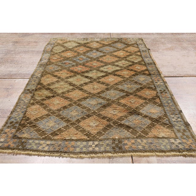 Orange Vintage Turkish Tulu Rug, 03'02 X 06'01 For Sale - Image 8 of 10