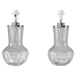 Swedish Table Lamps by Olle Alberius for Orrefors, 1970s, Set of 2