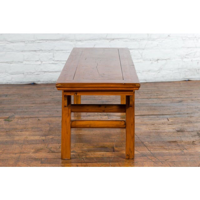 Chinese Early 20th Century Chinese Wooden Carved Spandrel Cocktail Table For Sale - Image 3 of 13