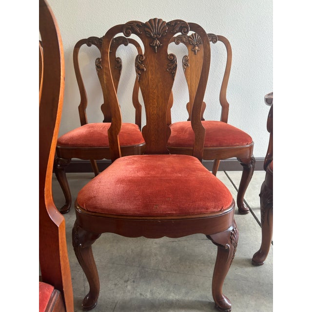 Mid 20th Century Queen Anne Style Dining Chairs For Sale - Image 4 of 11