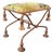 1950s Hollywood Regency Italian Gold Gilded Twisted Rope and Tassel Bench or Ottoman For Sale