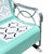 1950s Woodard Style 3 Seat Steel & Aluminum Scrolling Garden Sofa Bench For Sale - Image 10 of 11
