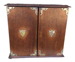 Late 19th Century Oak & Wood English Pipe Cabinet