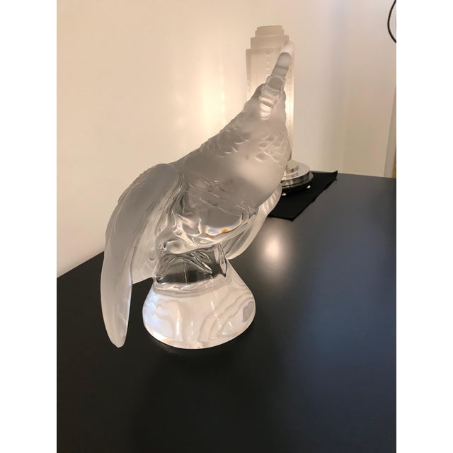 Early 20th Century Lalique Crystal Sculpture Cockatoo Bird For Sale - Image 5 of 13