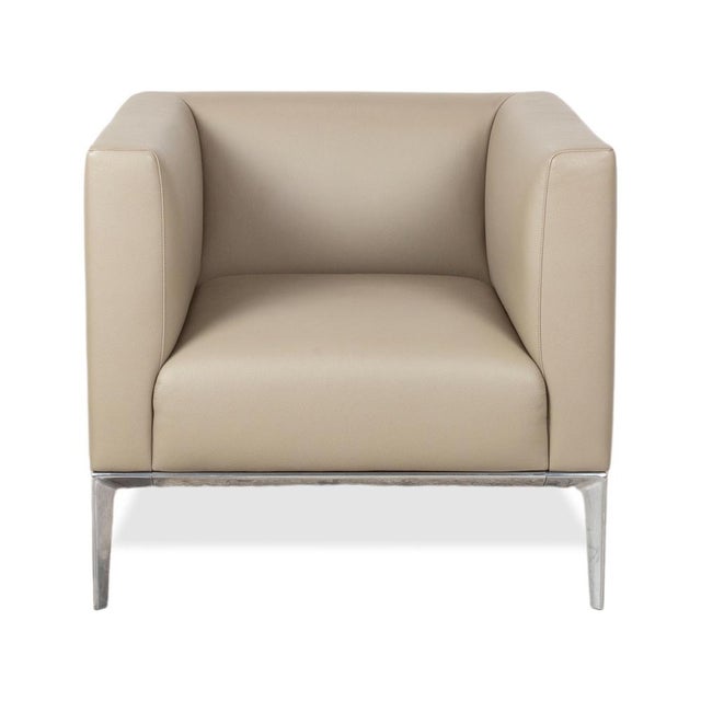 Jaan Lounge Chair in Cream Leather and Chrome from Walter Knoll / Wilhelm Knoll For Sale - Image 13 of 14