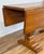 Vintage Solid Wood Tuscan Farmhouse Style Drop Leaf Trestle Table For Sale - Image 14 of 17
