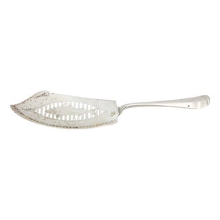 Cut-Out Silver Spatula for Fish with Reliefs For Sale