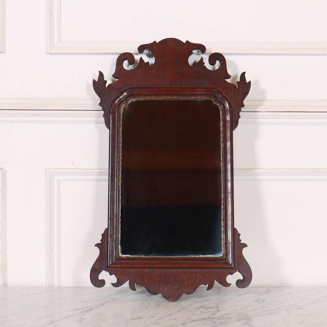 1920s Small Georgian Style Mirror in Mahogany, 1920s For Sale - Image 5 of 5