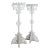 Pair, Tall Gray Painted Pine Candle Stands, Circa 1890 For Sale