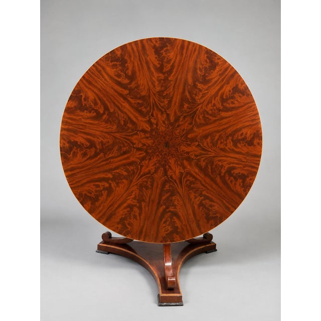 Spectacular English Regency Flame Mahogany Starburst Tilt-Top Breakfast Table For Sale - Image 13 of 16