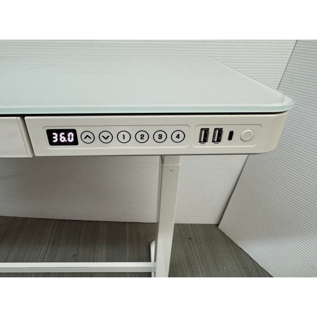 Glass Flexispot Electric Standing Desk For Sale - Image 7 of 12