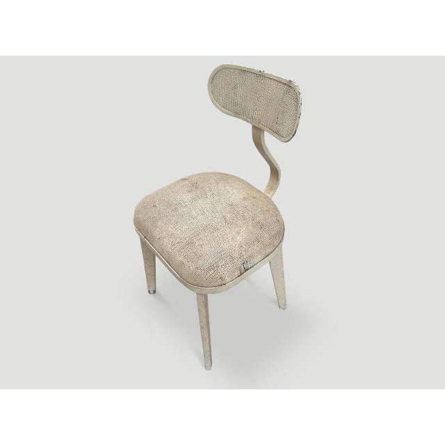 Andrianna Shamaris Antique Perforated Metal and Wood Chair For Sale - Image 4 of 6