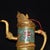 Mid 20th Century Vintage Asian Cloisonné Gilt Bronze Tibetan Butter Tea Pot - Himalayan Monk's Ewer For Sale - Image 5 of 9