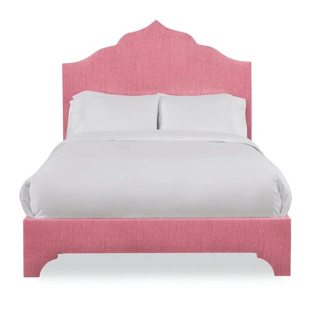 Casa Cosima Clementine Full/Double Bedframe, Rose Linen For Sale - Image 4 of 4
