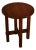 Arts And Crafts Style Round Oak Lamp Table For Sale