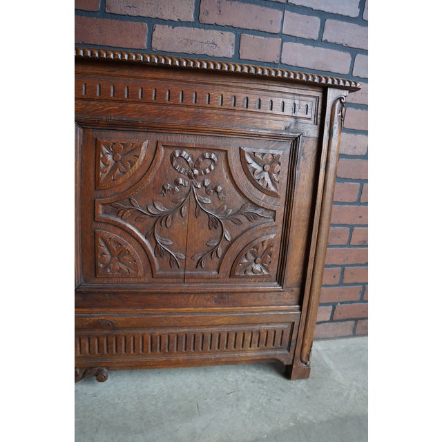 Architectural salvage at its finest. Repurposed from a French Oak full bed. This lovely piece would make a great...