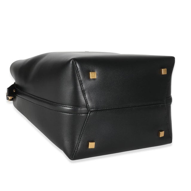 Animal Skin Black Shiny Calfskin Small Le 37 Bucket Bag For Sale - Image 7 of 8